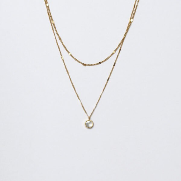Laramie Shell Charm Multirow Necklace